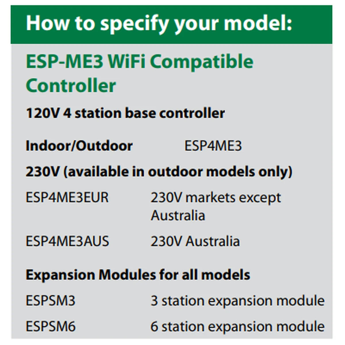 Rain Bird ESP4ME3EUR ESP-ME3 4-Station Indoor/Outdoor Controller, 230 VAC, International — image 8