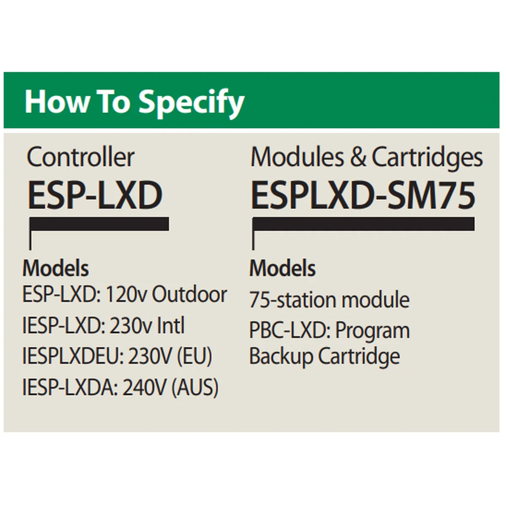 Rain Bird IESPLXD ESP-LXD 50-Station 2-Wire Decoder Controller, 230 VAC, International — image 7